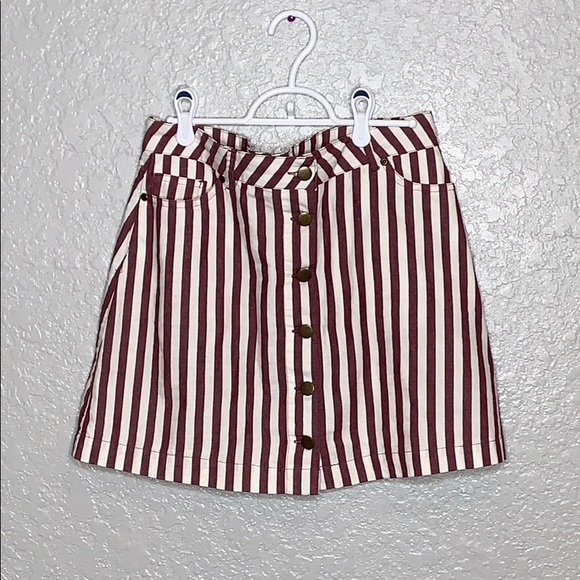 Forever 21 Dresses & Skirts - BNWOT Forever 21 Striped button down skirt